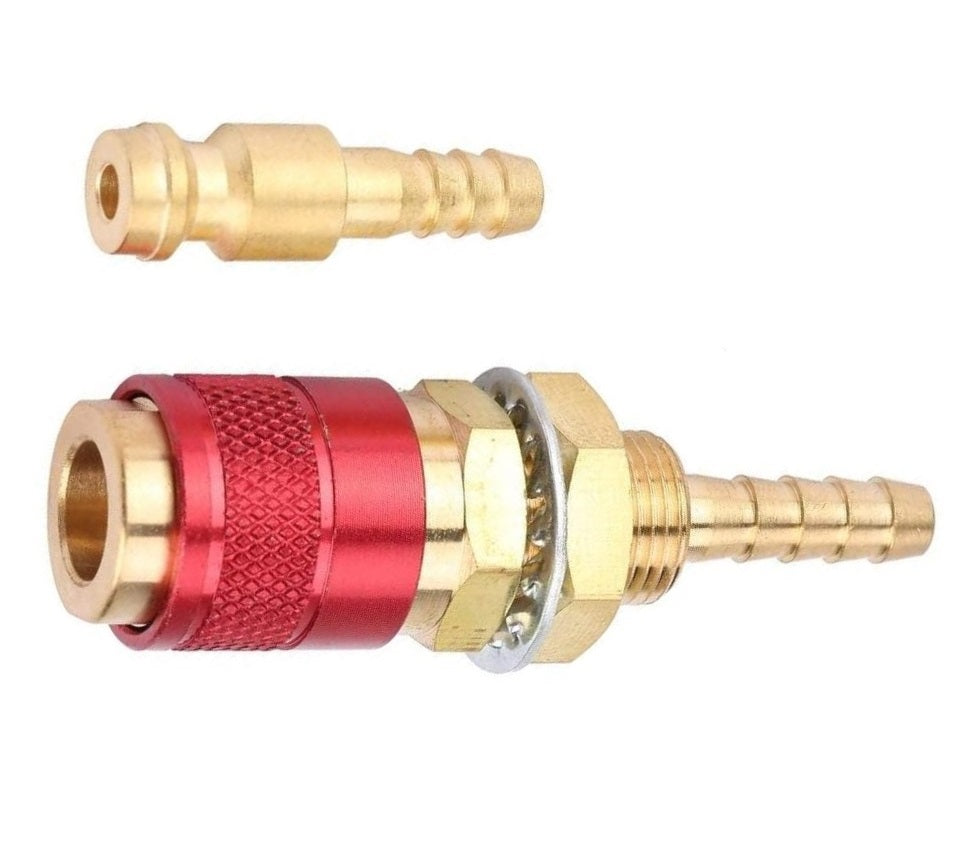Red water quick connect 9mm Lincoln style: Set – AHP Welders